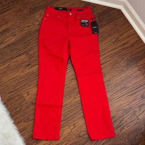 Jones New York Lexington Red Straight Leg Jeans